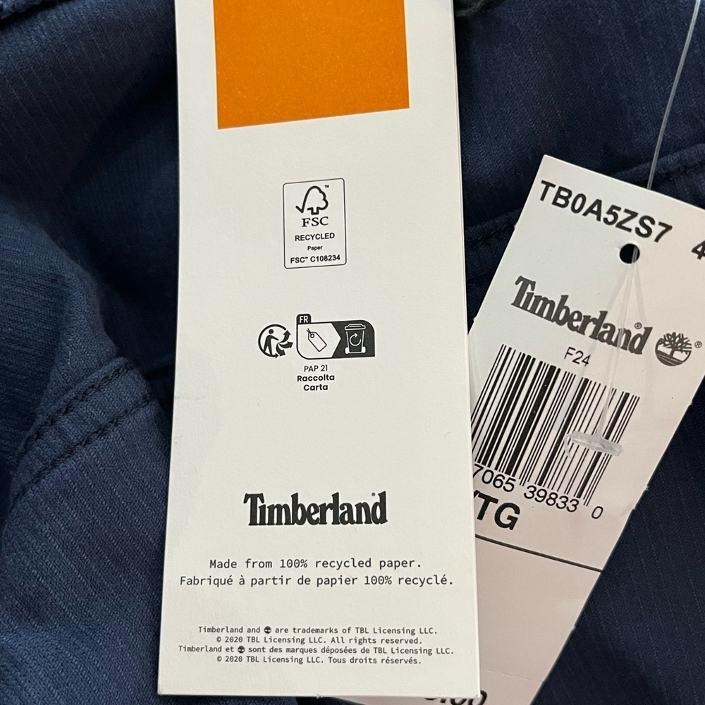 NWT Timberland Kempshire Corduroy Chore Jacket Dark Blue - Picture 13 of 15